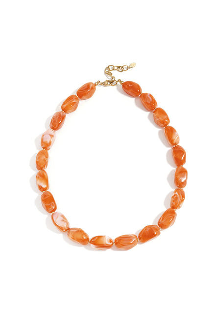 Ketting met organische kralen