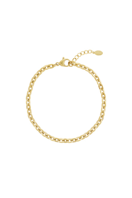 Elegant Gold Color Stainless Steel Chain Bracelet for Women