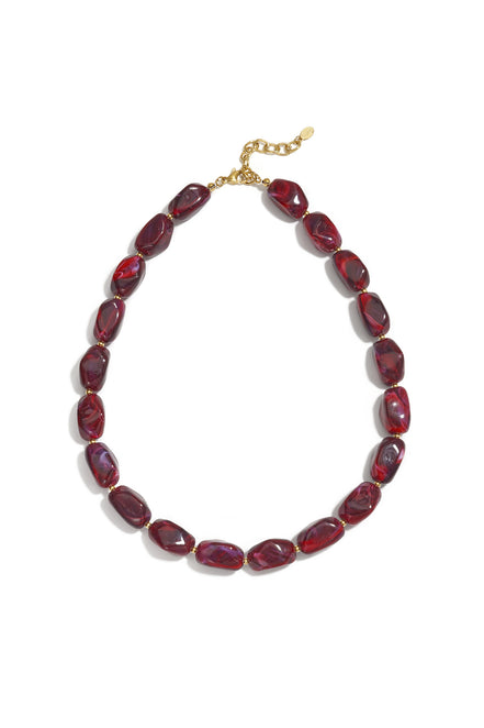 Ketting met organische kralen
