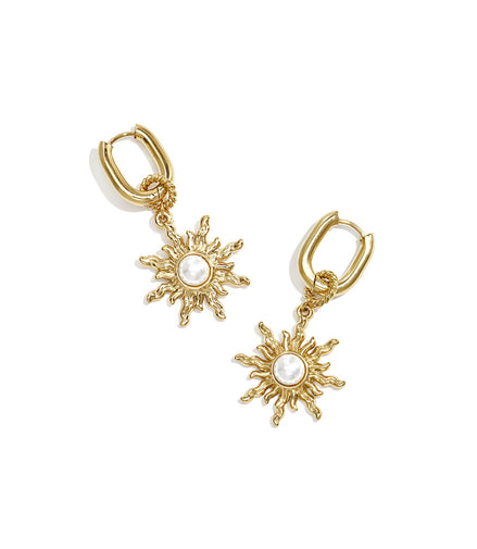 Elegant Sun Geometric Drop Earrings - All Fit