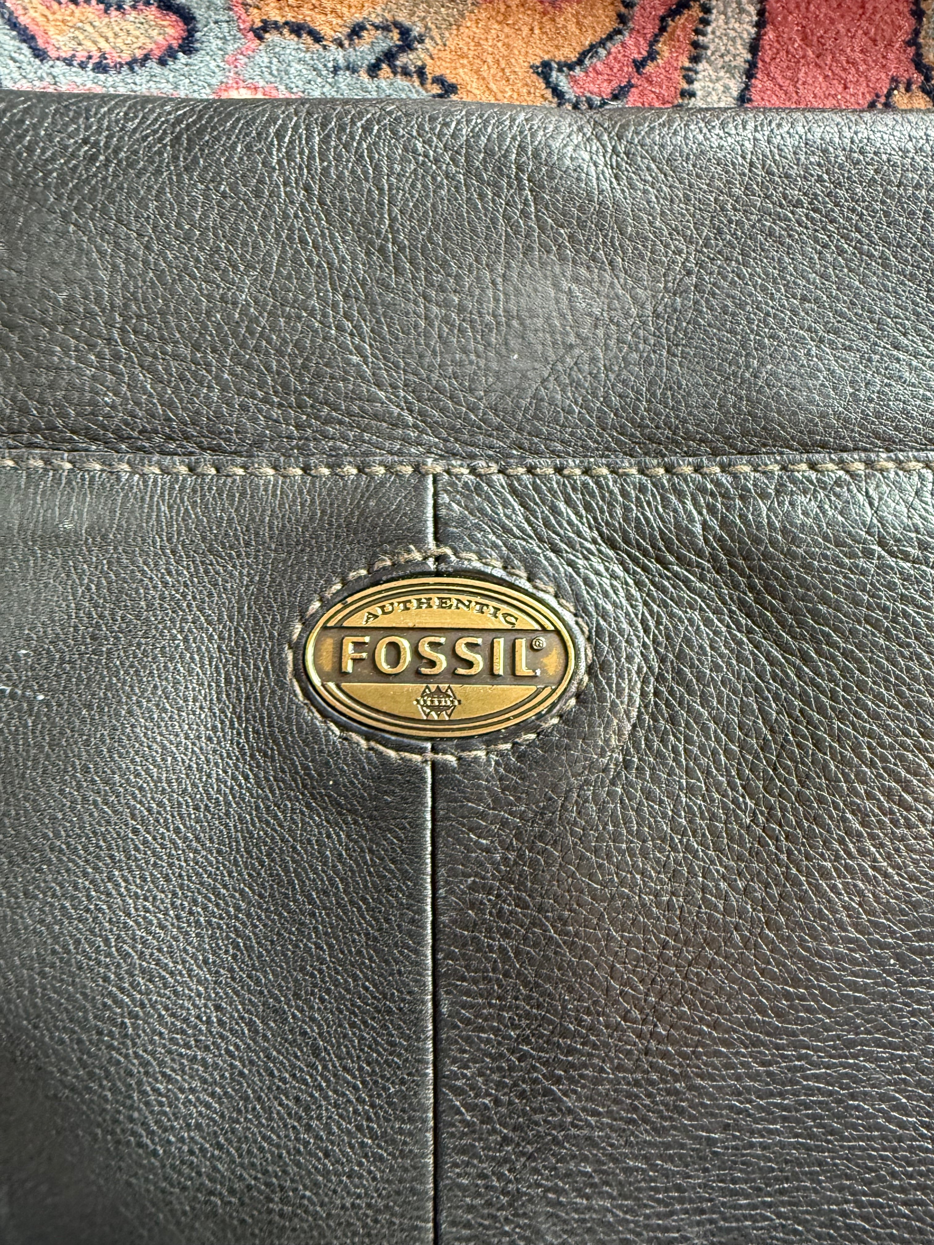 Fossil leren schoudertas