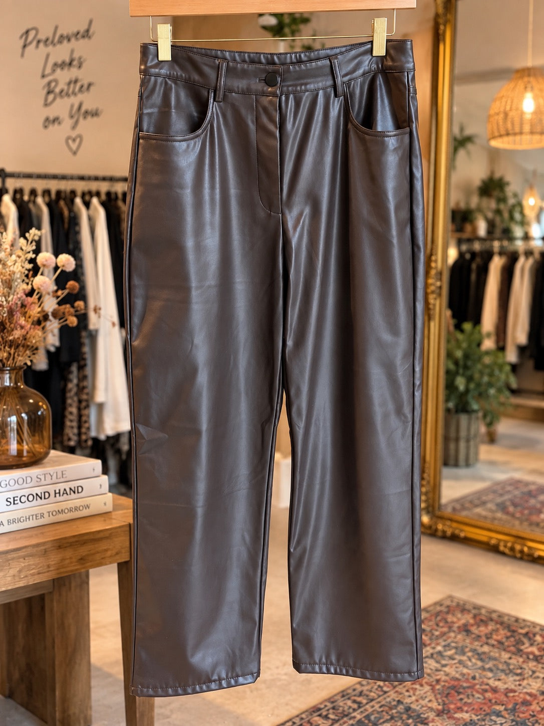 FREEBIRD – Leatherlook broek – Maat L