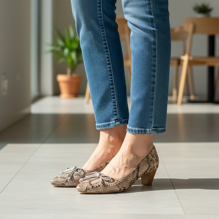 Peter Kaiser pumps met slangenprint – maat 38