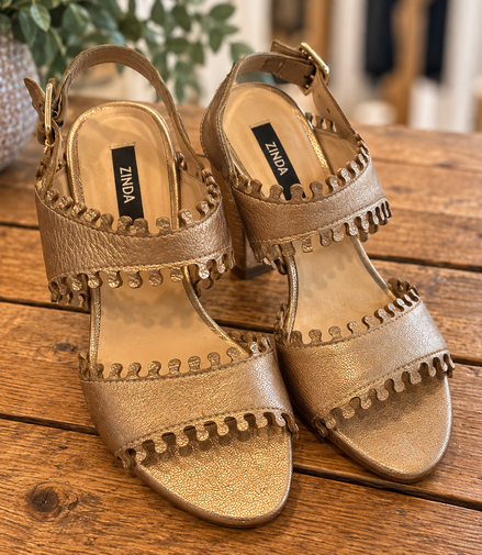 Zinda metallic sandalen maat 37