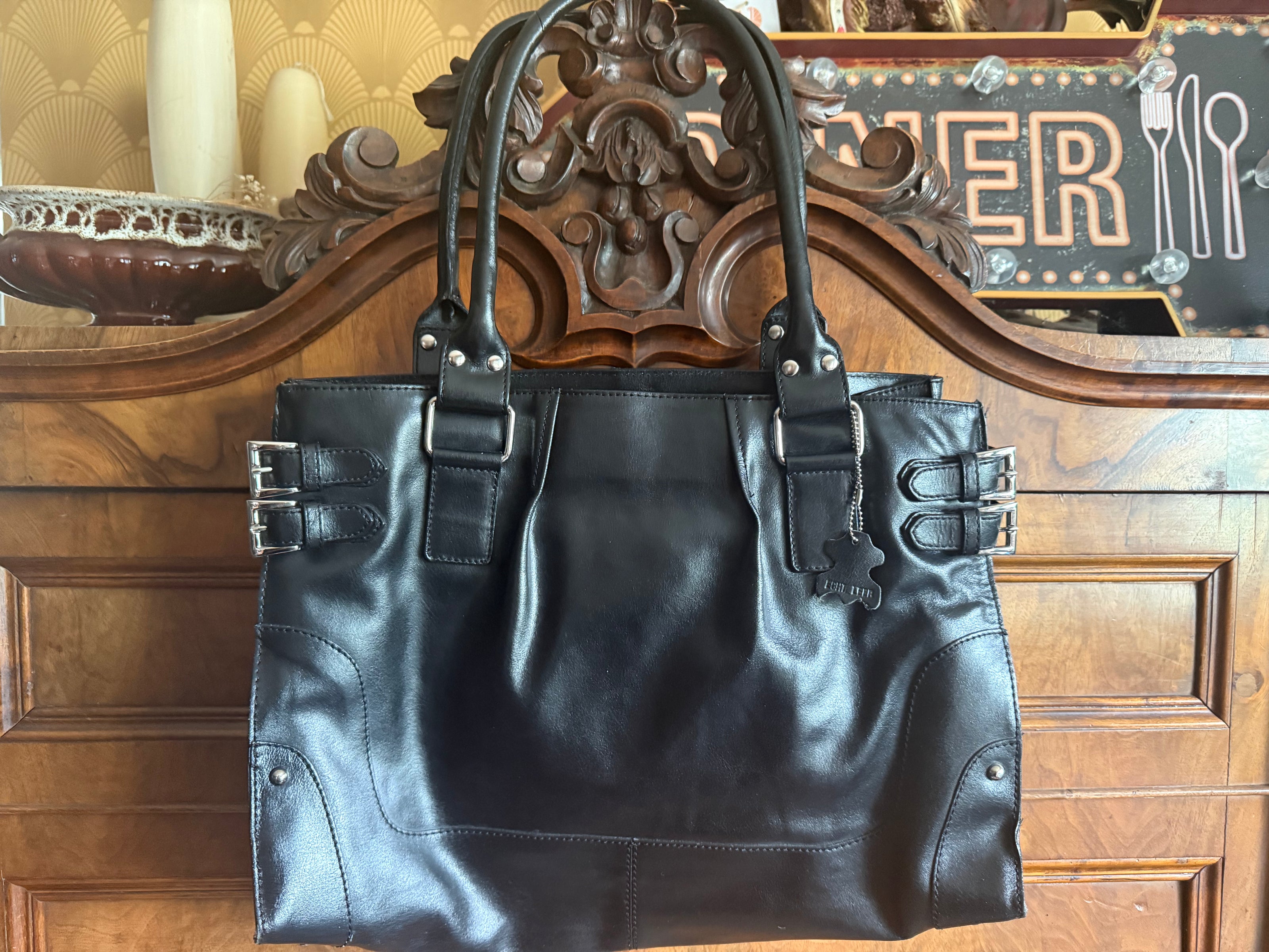 V&D leren tas