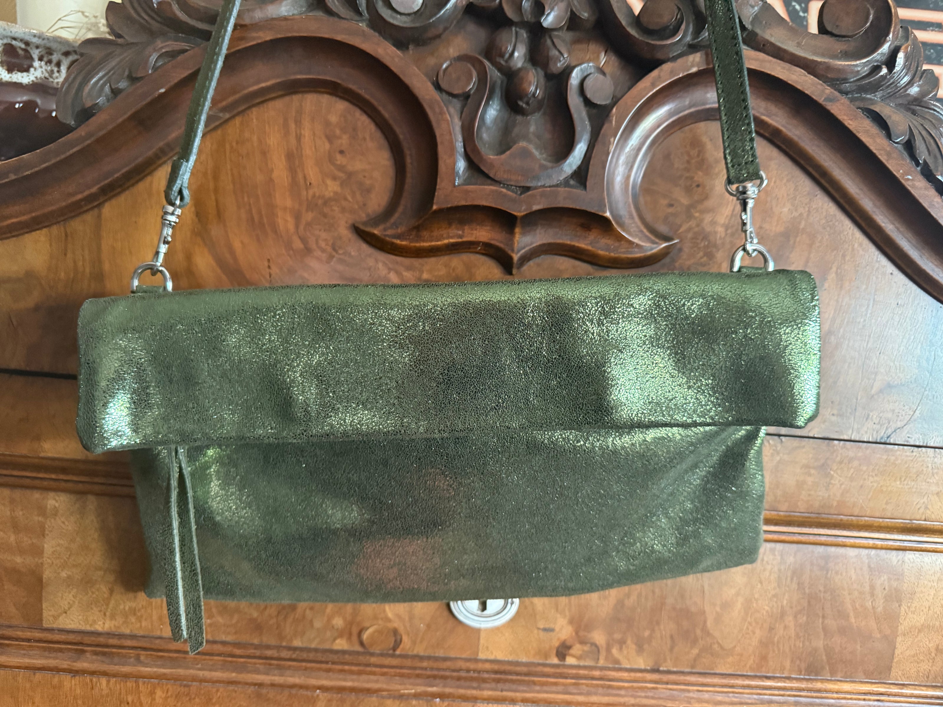 Gianni Chiarini Firenze metallic leren tas