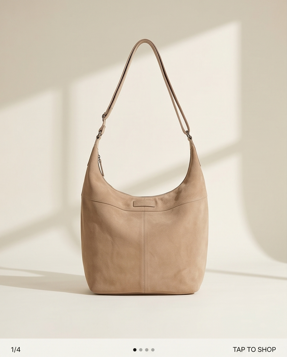 Becksöndergaard leren schoudertas – taupe