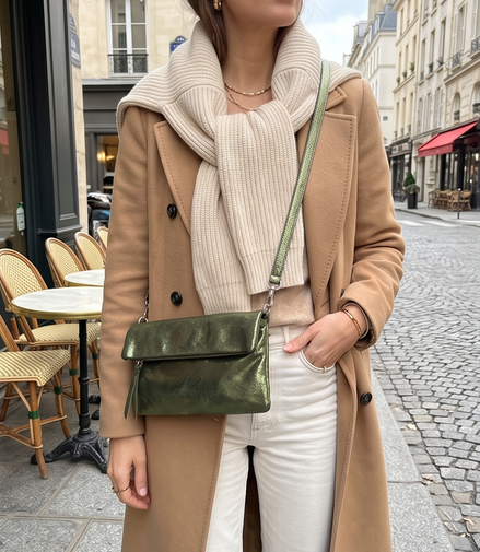 Gianni Chiarini Firenze metallic leren tas