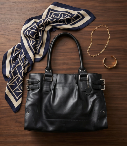 V&D leren tas