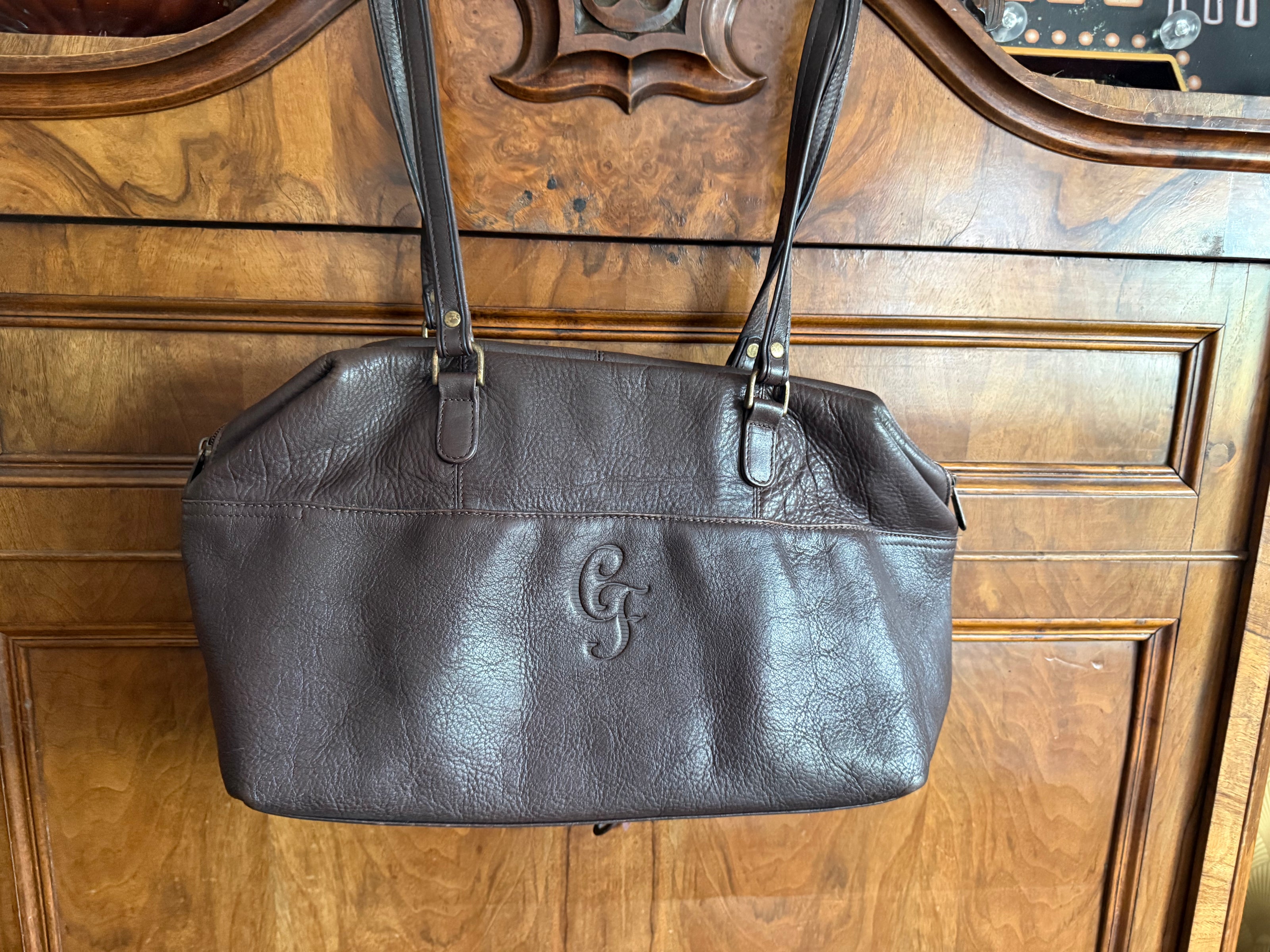 Claudio Ferrici leren shopper – donkerbruin
