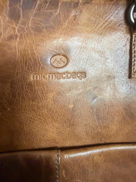 Micmacbags leren shopper – cognac