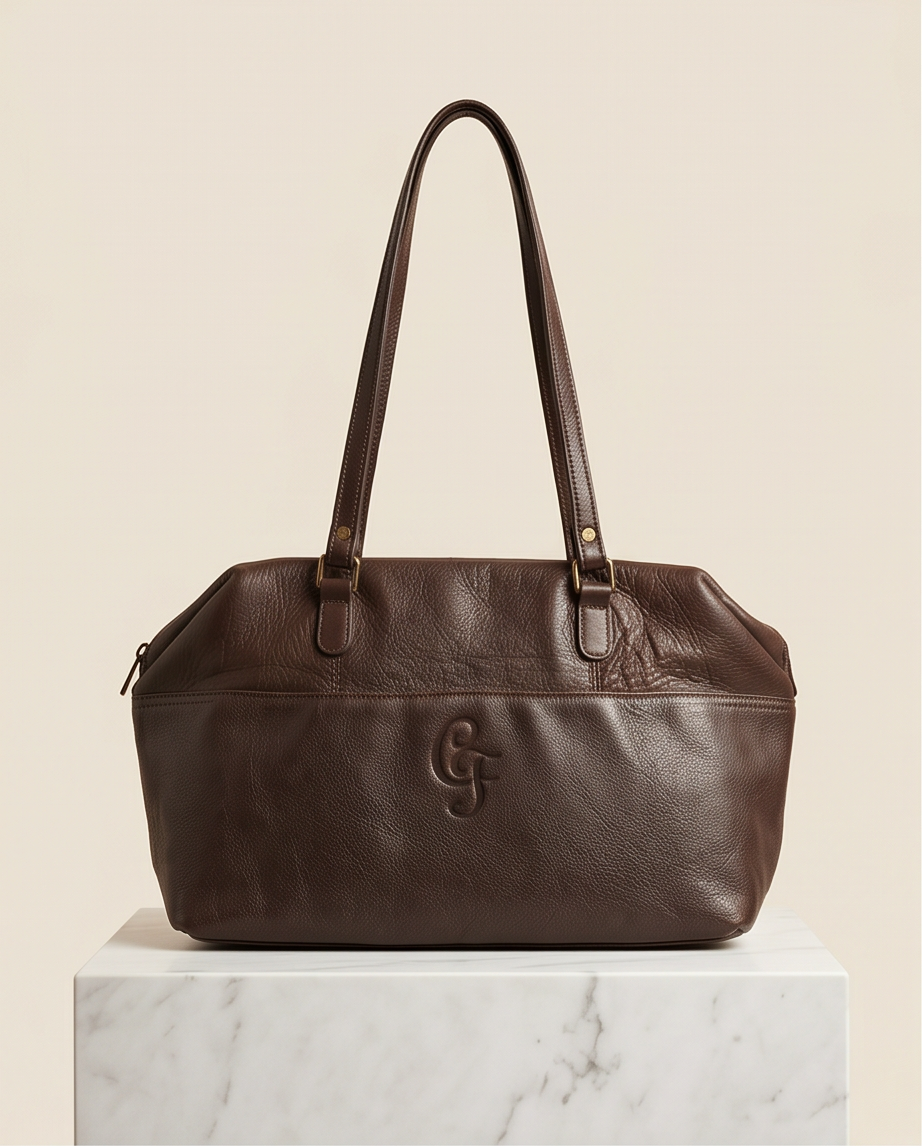 Claudio Ferrici leren shopper – donkerbruin