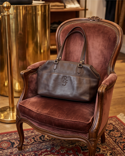 Claudio Ferrici leren shopper – donkerbruin