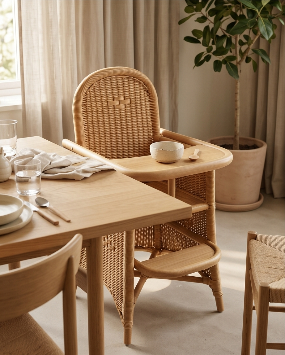 Charmante rotan kinderstoel