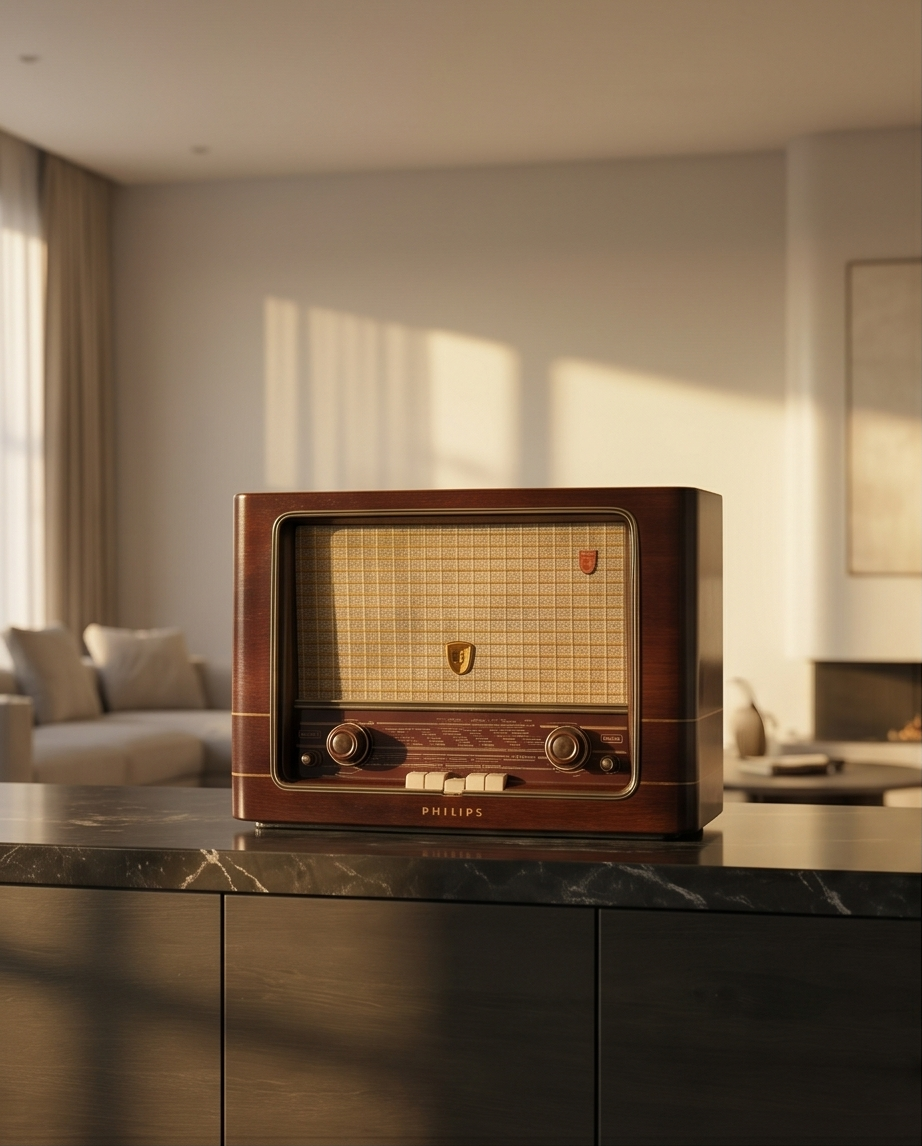 Vintage Philips buizenradio