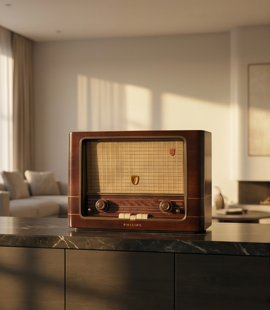 Vintage Philips buizenradio
