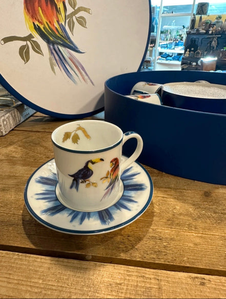 Tania Bulhões espresso set “Passaros do Brasil”