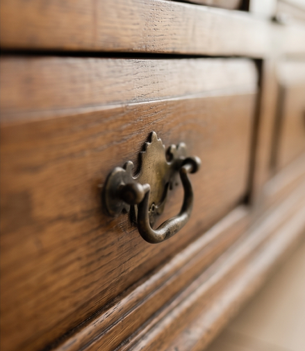 Vintage eiken dekenkist, halkast