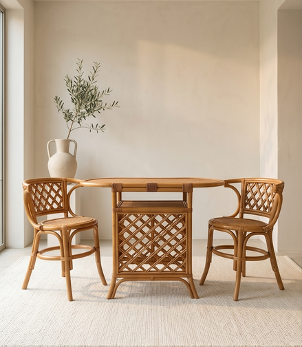 Rotan diningset