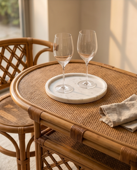 Rotan diningset