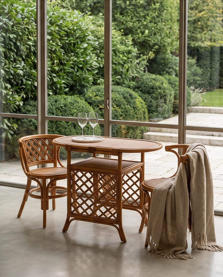 Rotan diningset