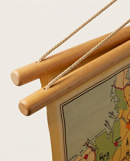 Vintage schoolkaart Duitsland en Polen
