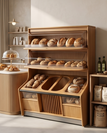 VERKOCHT Oude winkelkast uit een bakkerij