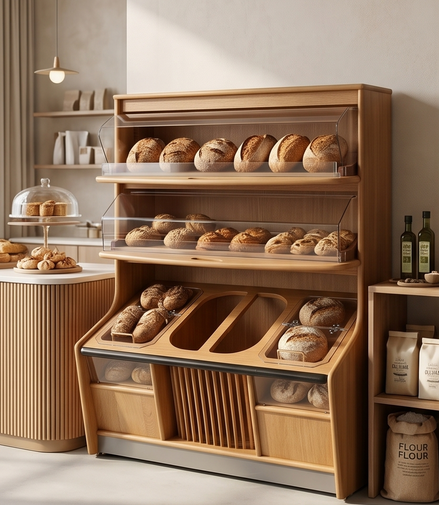 VERKOCHT Oude winkelkast uit een bakkerij