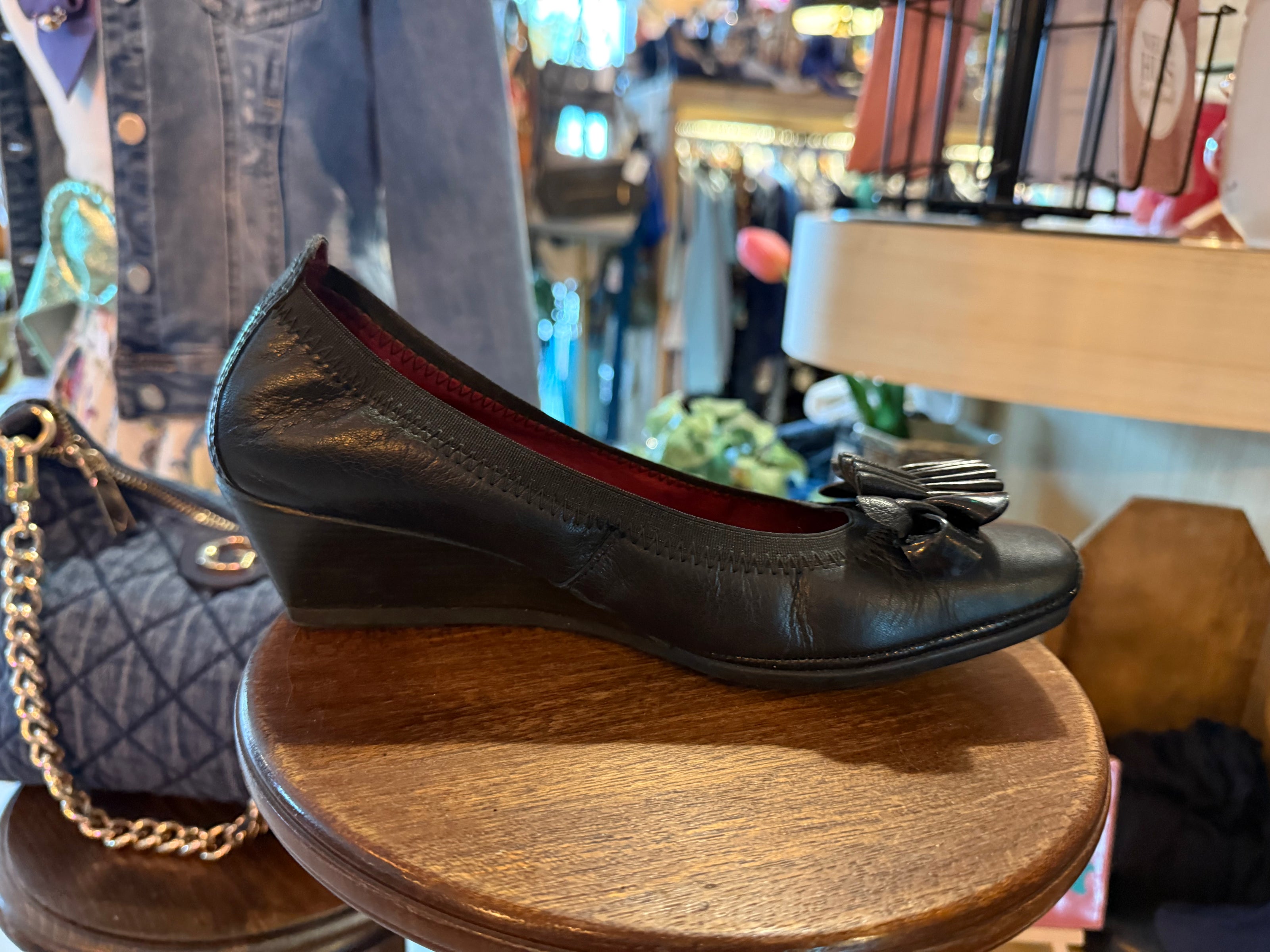 Hispanitas leren pumps/wedges – maat 38