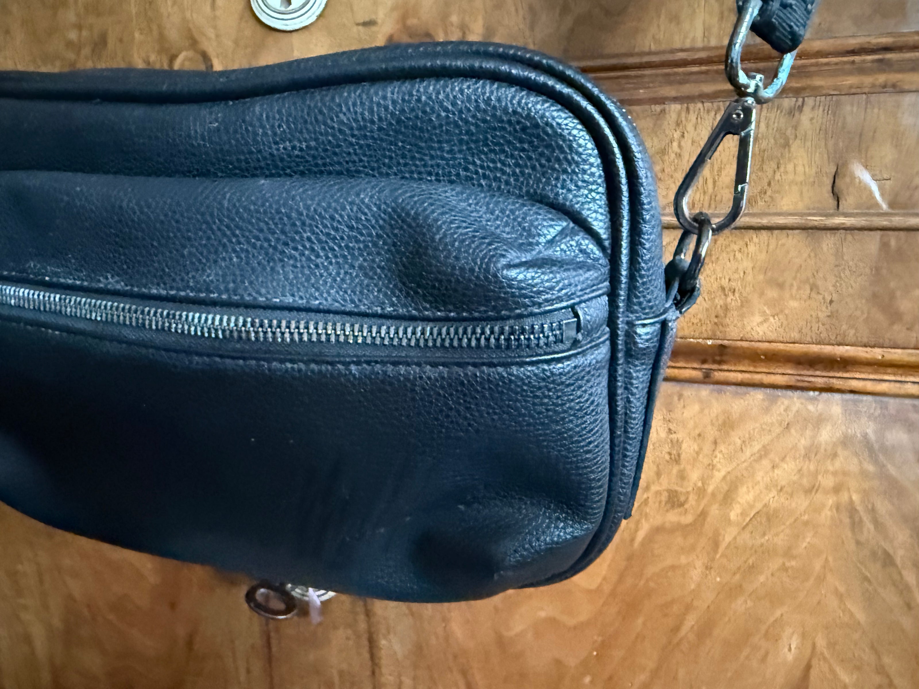 Malelions leren crossbodytas zwart