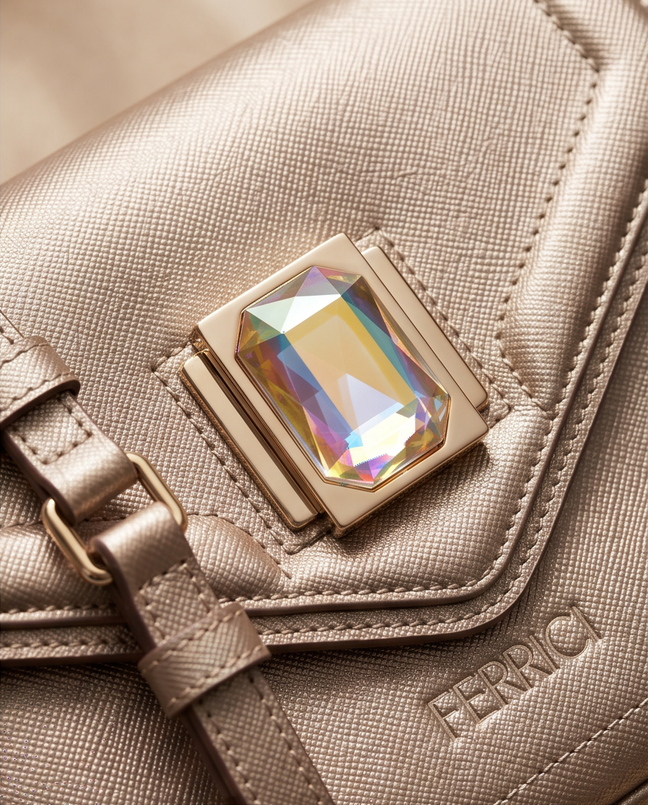 Claudio Ferrici leren crossbodytas met siersteen