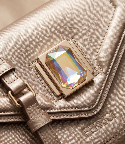 Claudio Ferrici leren crossbodytas met siersteen