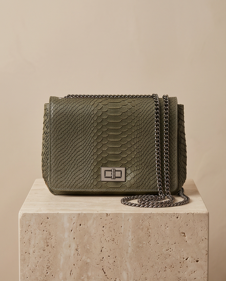 Crossbodytas met reptielreliëf