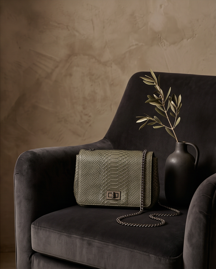 Crossbodytas met reptielreliëf
