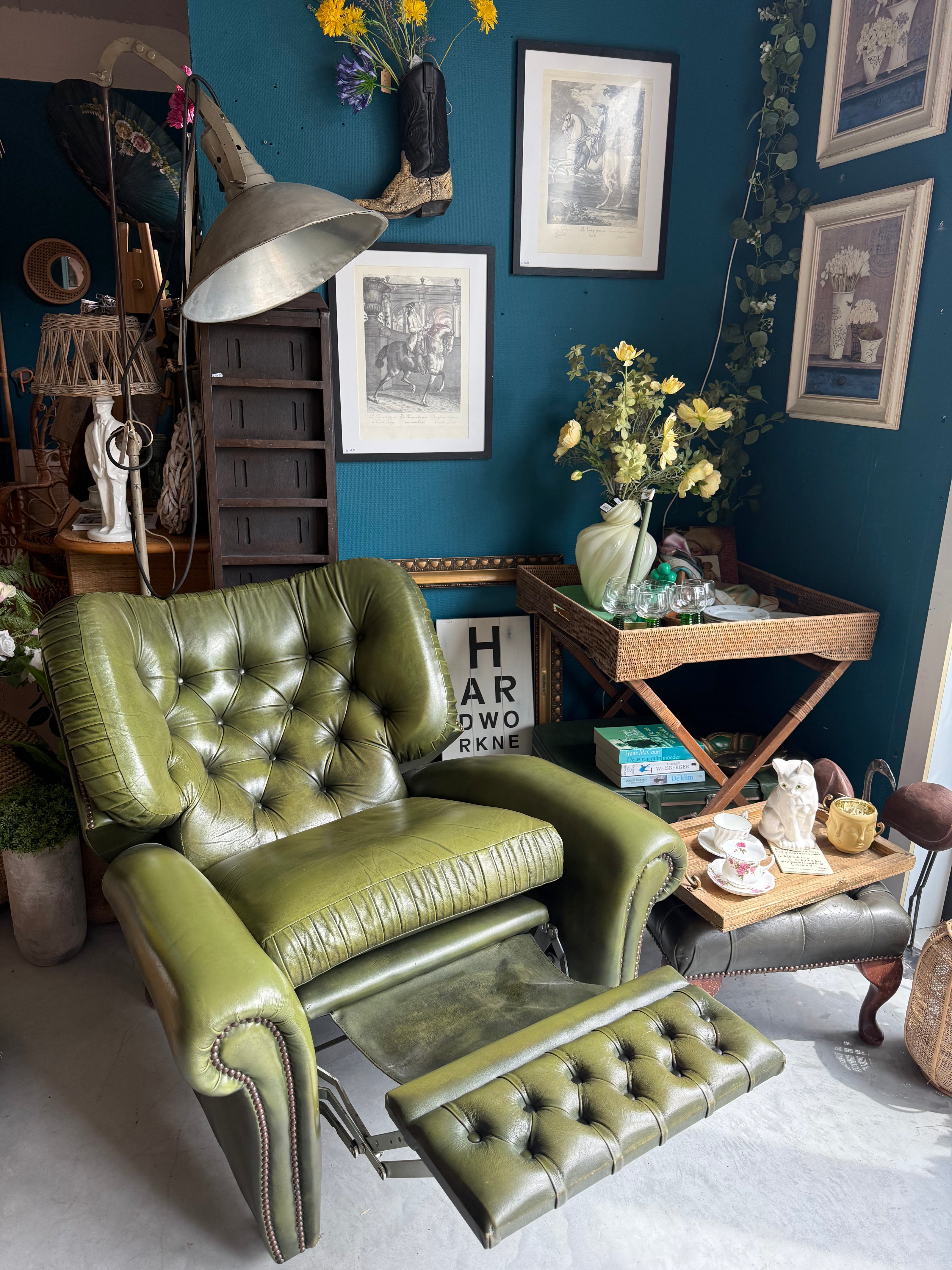 Chesterfield stijl relaxfauteuil