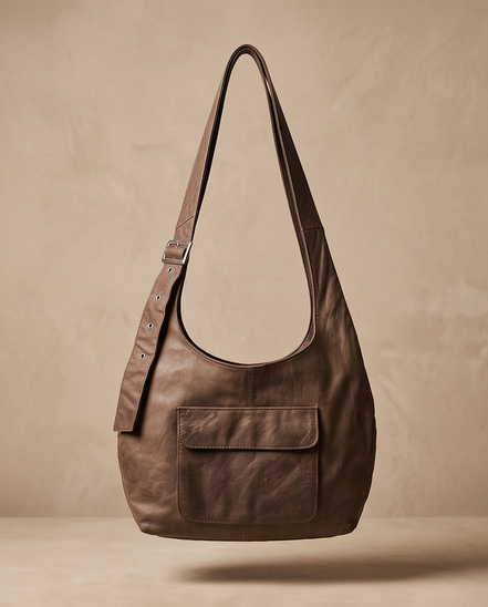 Sticks and Stones leren shopper taupe