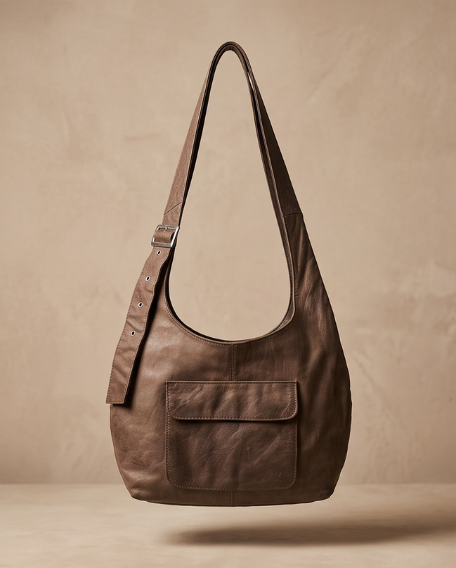 Sticks and Stones leren shopper taupe