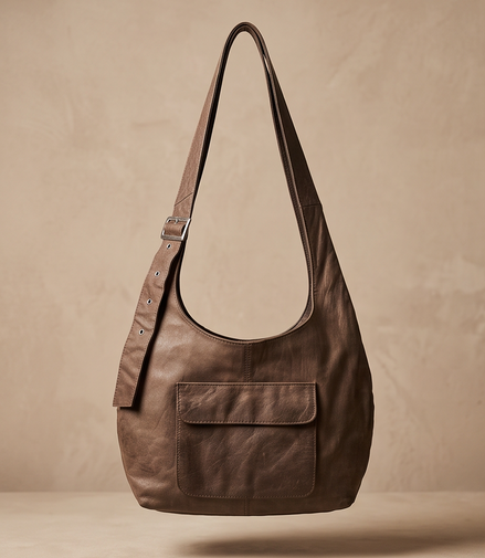 Sticks and Stones leren shopper taupe