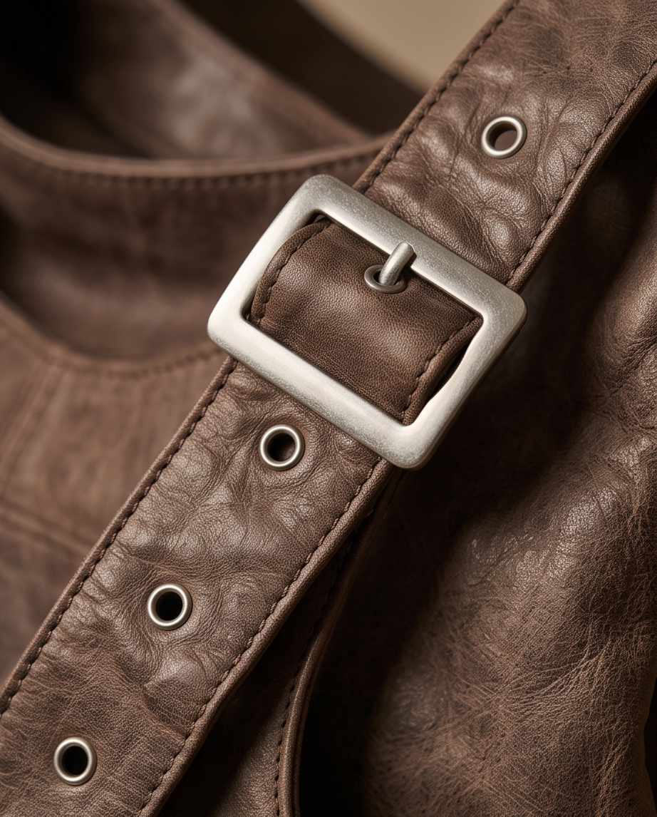 Sticks and Stones leren shopper taupe