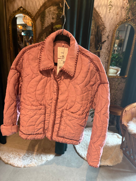 Roze gewatteerd jasje Mango Nieuw maat S oversized model