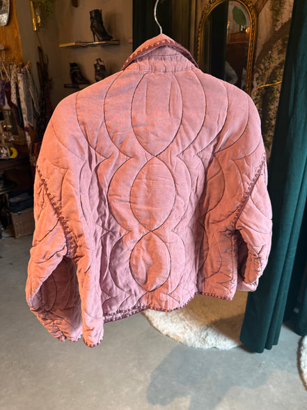 Roze gewatteerd jasje Mango Nieuw maat S oversized model