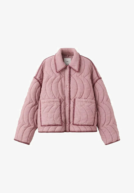 Roze gewatteerd jasje Mango Nieuw maat S oversized model
