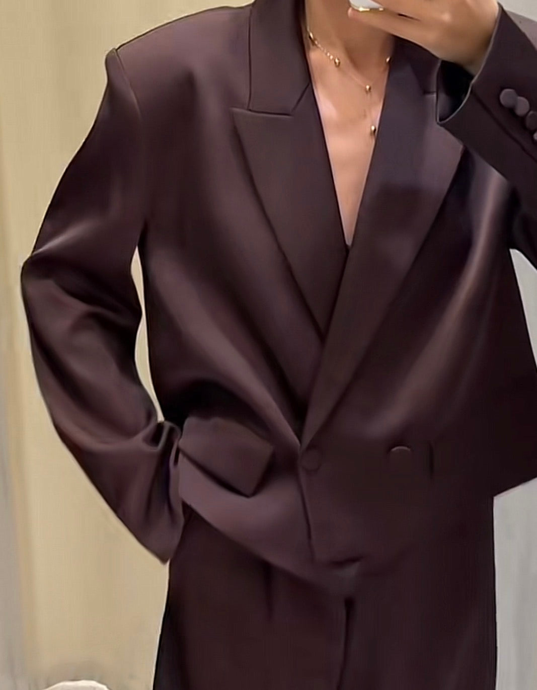 Zara Blazer taupe/bruin