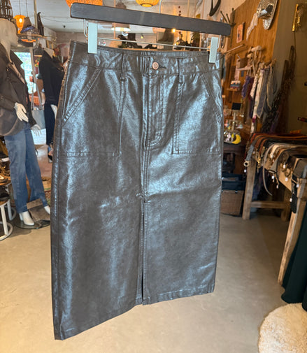 🤎 Kate Denim leren rok – maat 40
