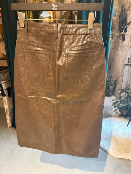 🤎 Kate Denim leren rok – maat 40