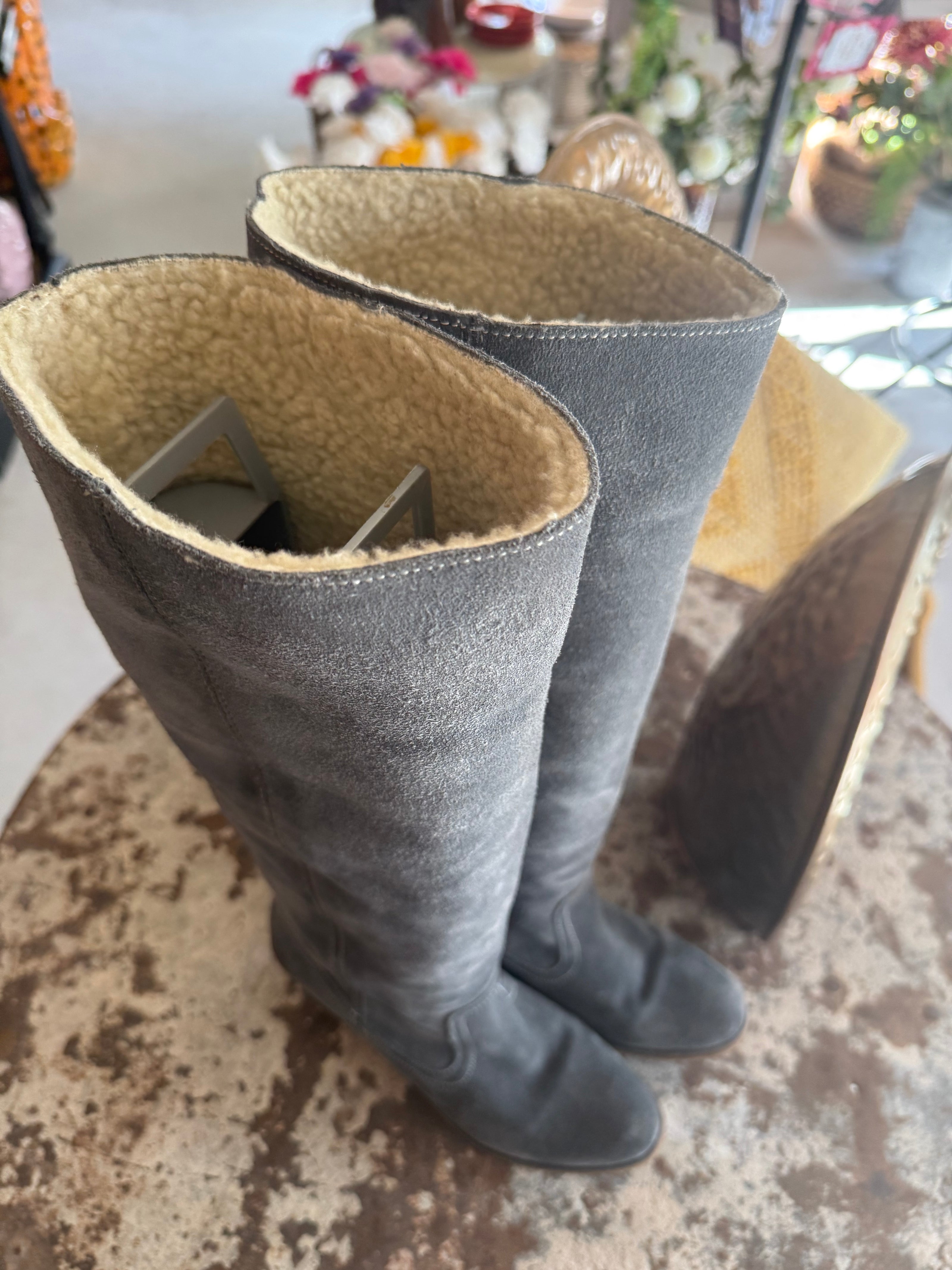 MONSHOE – Suède hoge laarzen – Maat 39