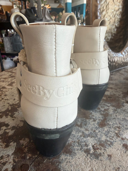 SEE BY CHLOÉ – Leather Ankle Boots – Maat 38