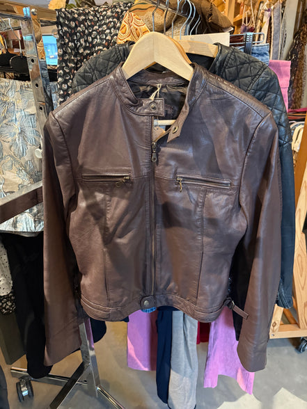 Softgrey leren jack – bruin | maat 38