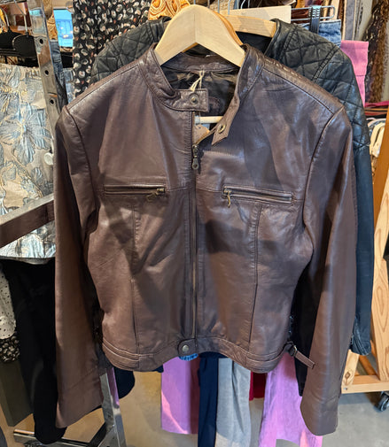 Softgrey leren jack – bruin | maat 38