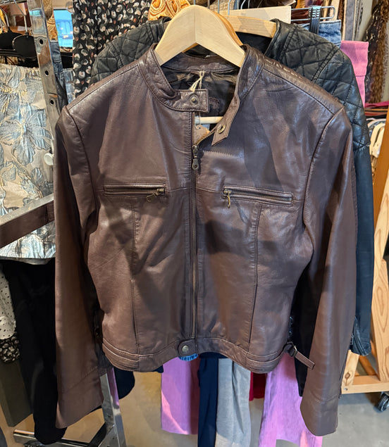 Softgrey leren jack – bruin | maat 38